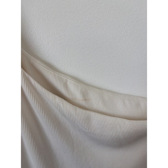 NWT women's Abercrombie & Fitch One-Shoulder Ribbed Maxi Dress – White – XL - Picture 5 of 9